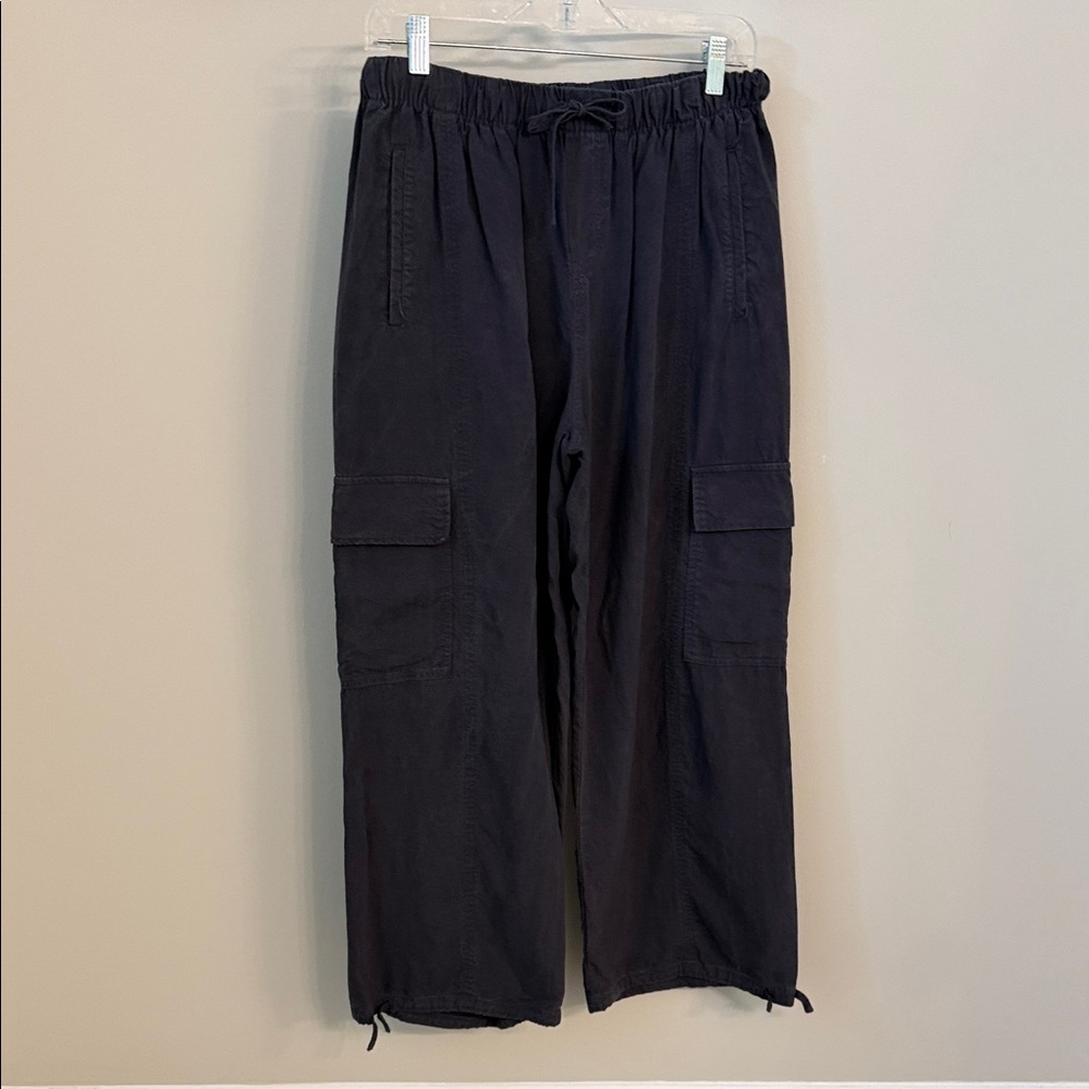 Splendid Black Cargo Drawstring Trousers